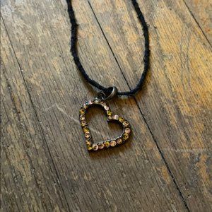 Heart rhinestone necklace